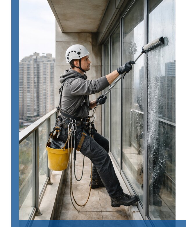 Профессиональная мойка балконного остекления в Дмитрах