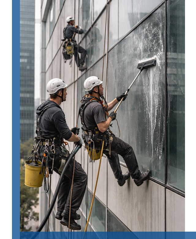 Профессиональная высотная мойка фасадов зданий в Дмитрах