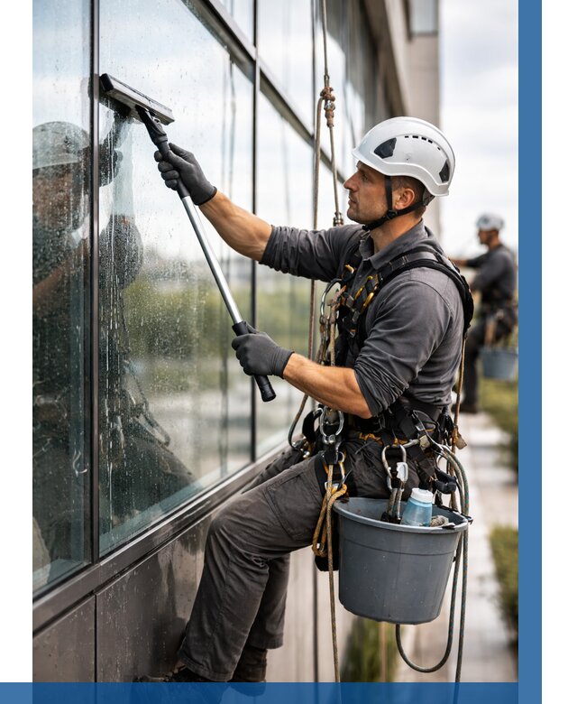 Мойка стеклянных фасадов в Дмитрах от 214 р. | ВЫСОТНИК-Дмв