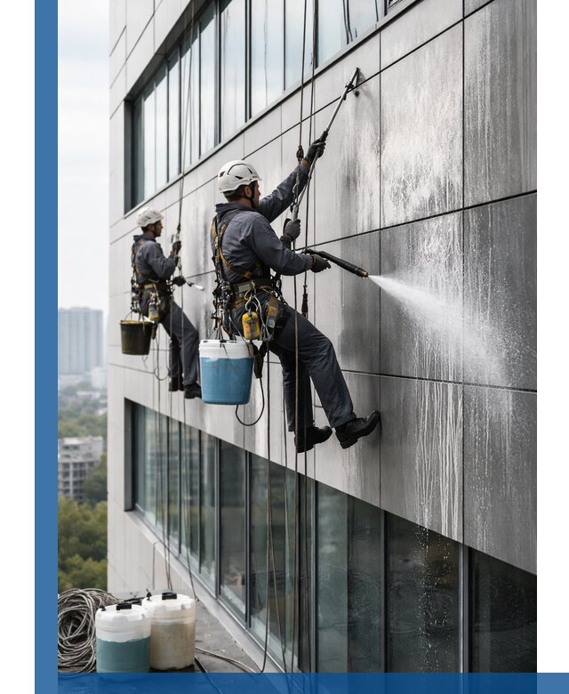 Профессиональная мойка вентилируемых фасадов в Дмитрах