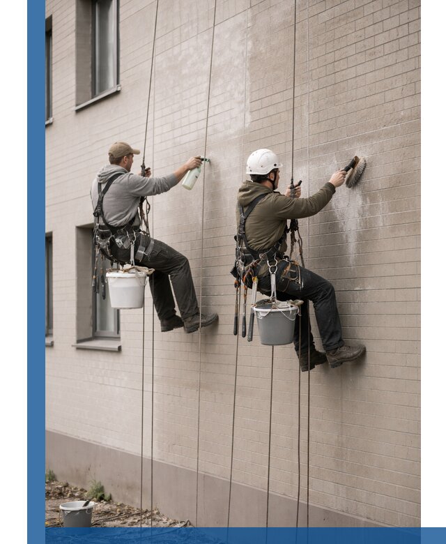 Удаление высолов с фасада зданий в Дмитрах без повреждений и следов