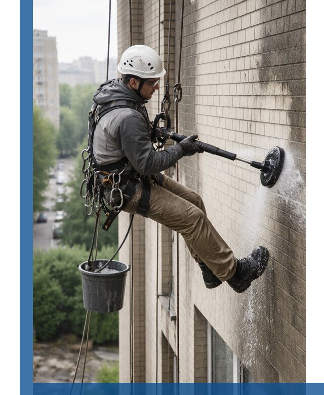 Очистка фасада от копоти в Дмитрах профессионально и безопасно