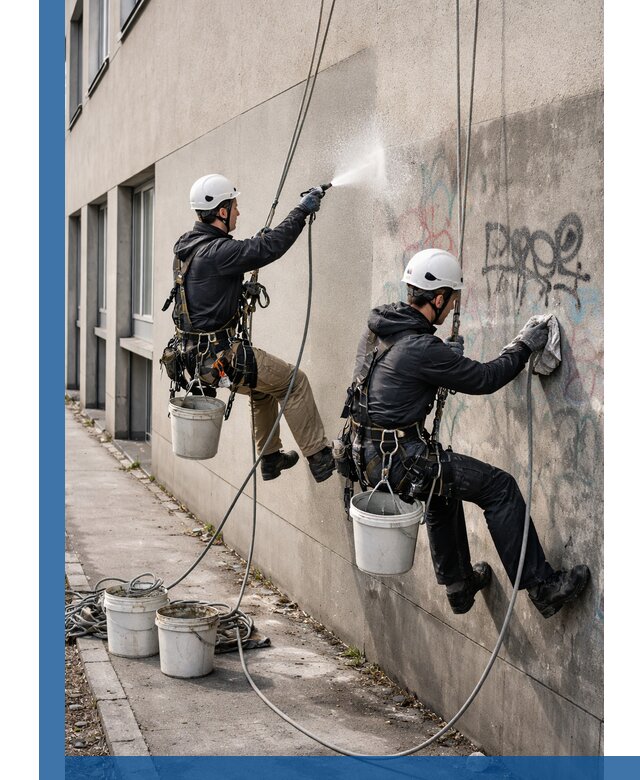 Антиграффити покрытие фасада с защитой от надписей в Дмитрах