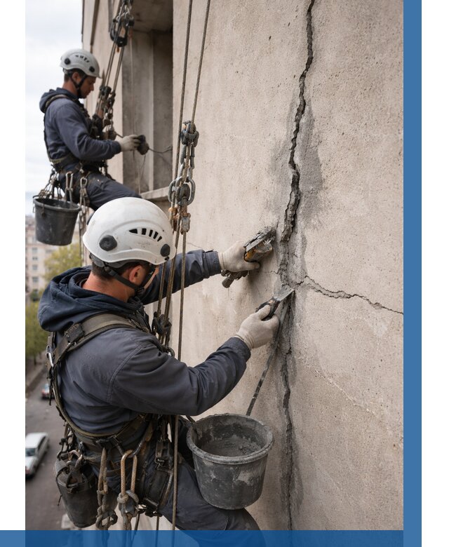 Заделка трещин на фасаде в Дмитрах от 965 р. | ВЫСОТНИК-Дмв