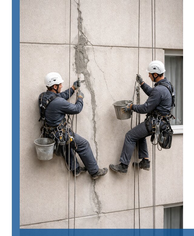 Заделка трещин на фасаде в Дмитрах с гарантийным ремонтом