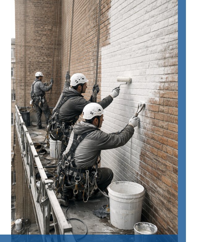 Покраска кирпичного фасада в Дмитрах от 375 р. | ВЫСОТНИК-Дмв