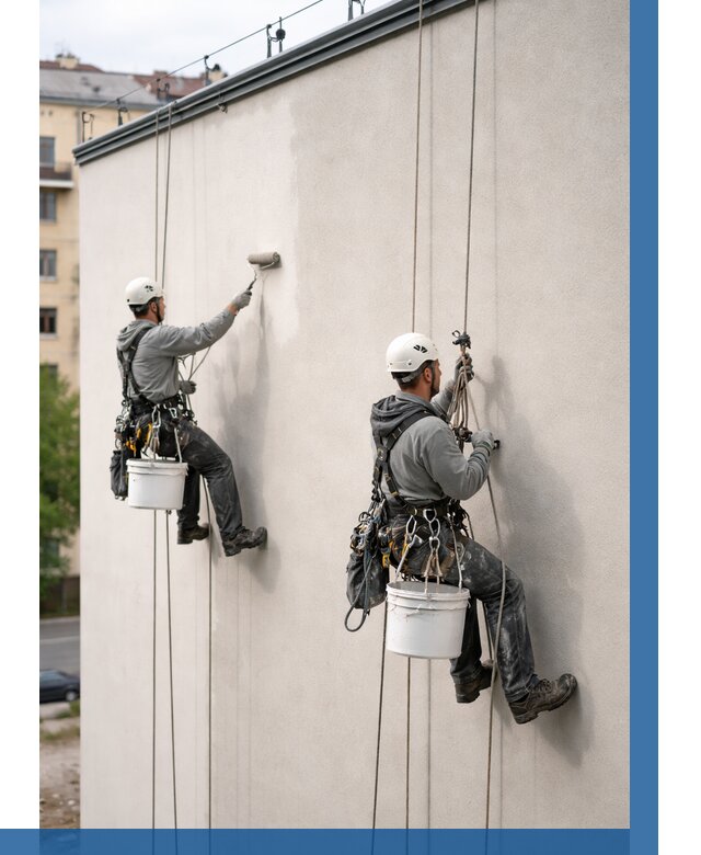 Покраска оштукатуренного фасада в Дмитрах от 343 р. | ВЫСОТНИК-Дмв