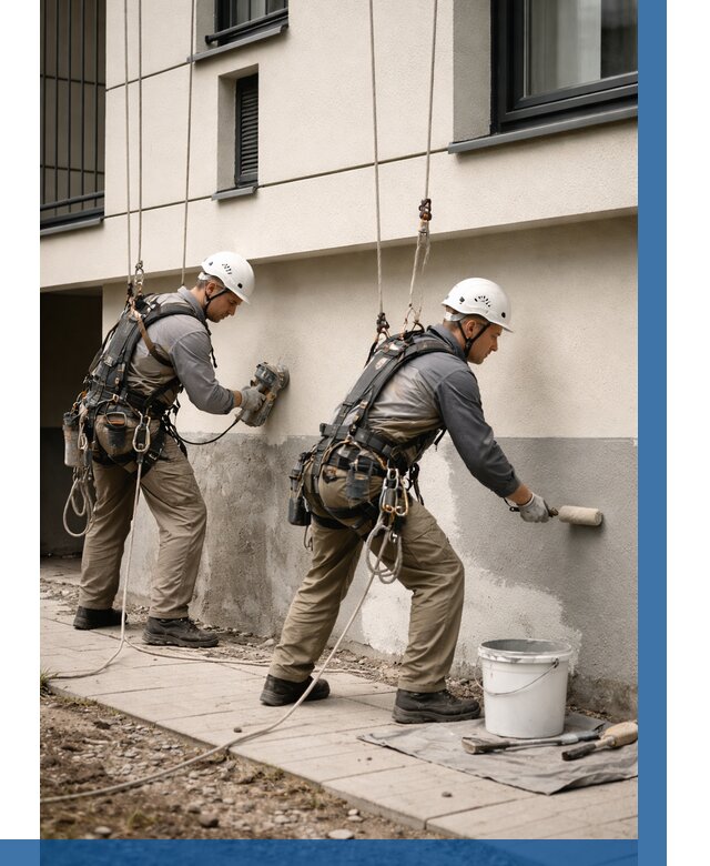 Окраска цоколя здания в Дмитрах от 482 р. под ключ | ВЫСОТНИК-Дмв