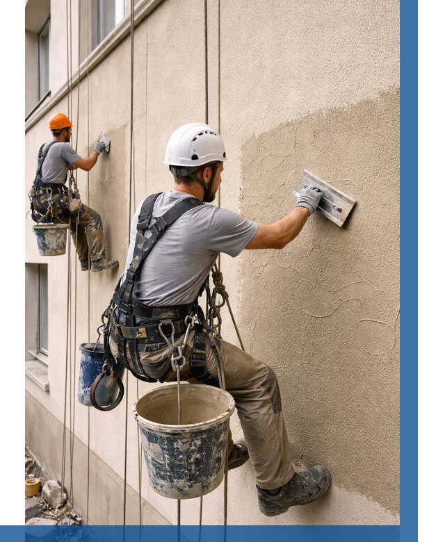 Декоративная штукатурка фасада в Дмитрах от 1286 р. | ВЫСОТНИК-Дмв