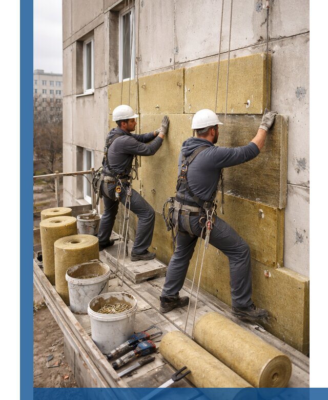 Утепление фасада минватой в Дмитрах под ключ с гарантией