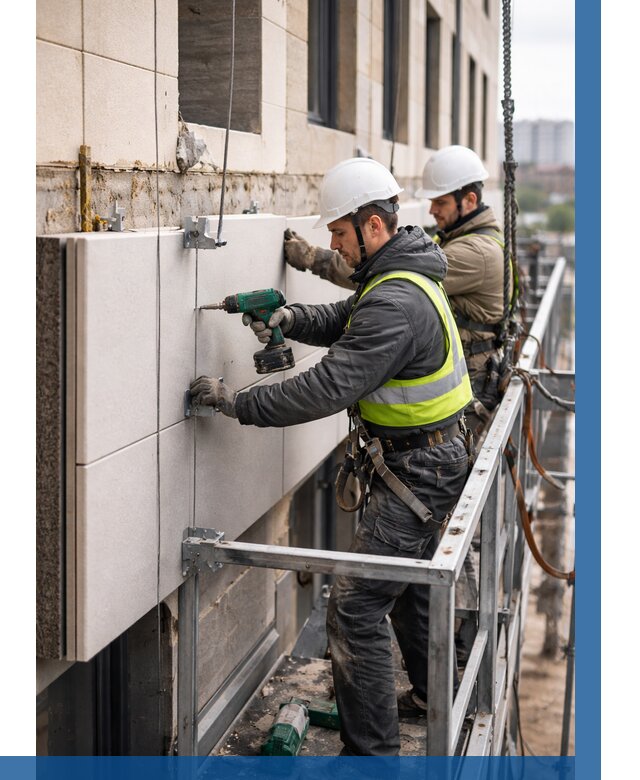 Монтаж фасадных термопанелей в Дмитрах от 1608 р. | ВЫСОТНИК-Дмв