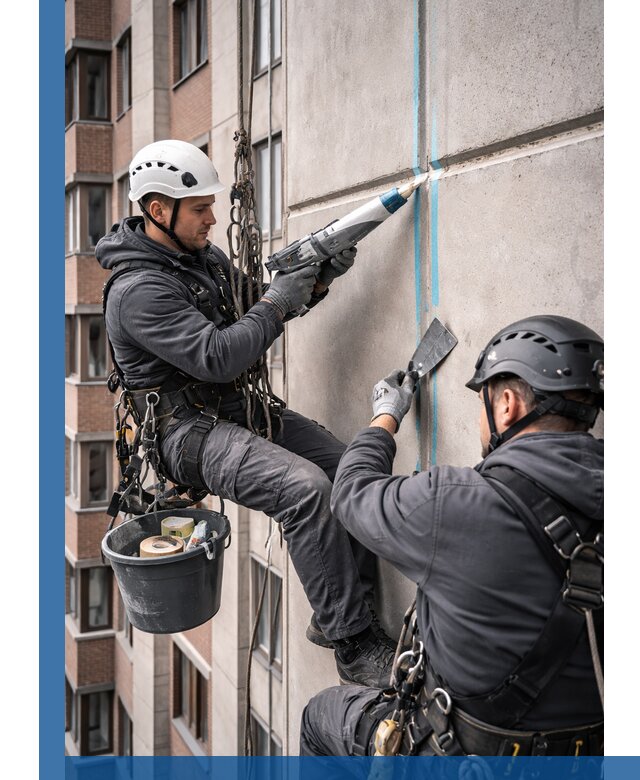 Вторичная герметизация швов фасада и кровли в Дмитрах