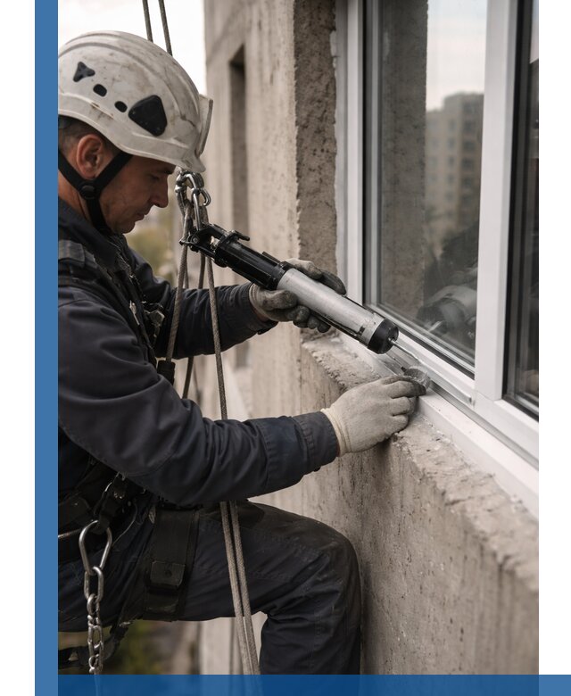 Герметизация оконных швов снаружи в Дмитрах профессионально