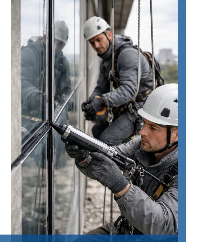 Герметизация витражных швов в Дмитрах от 697 р. | ВЫСОТНИК-Дмв