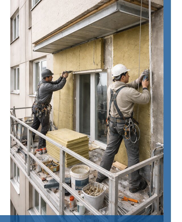 Утепление балкона снаружи в Дмитрах от 1715 р. под ключ ВЫСОТНИК-Дмв