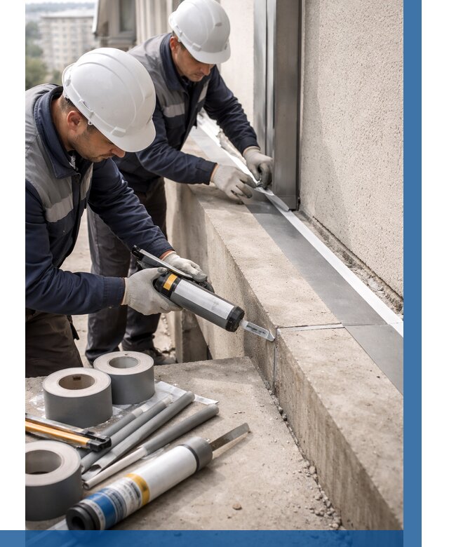 Герметизация примыкания балкона в Дмитрах от 4824 р. | ВЫСОТНИК-Дмв