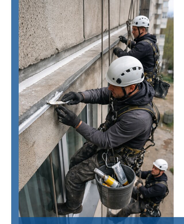 Герметизация примыкания балкона в Дмитрах под ключ с гарантией