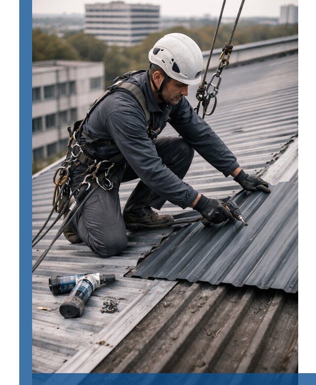 Ремонт профнастила на кровле в Дмитрах, работы под ключ