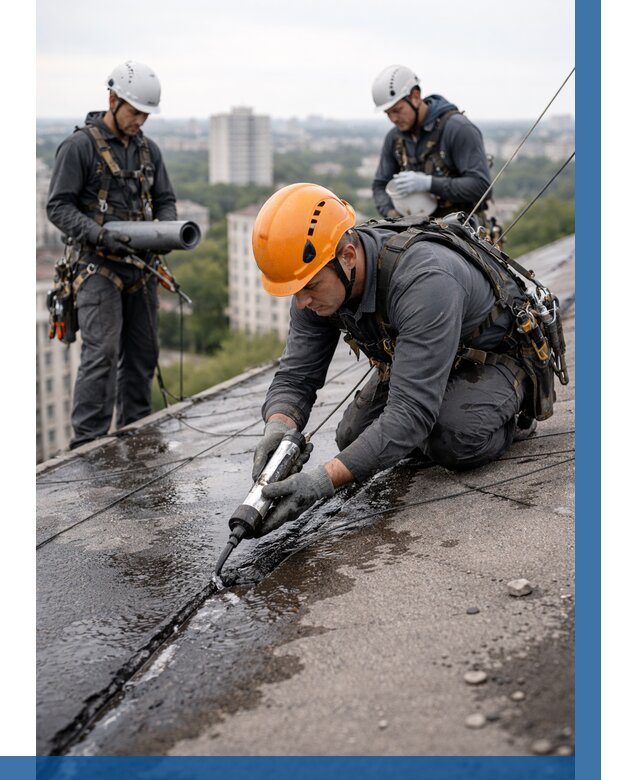 Устранение протечек кровли в Дмитрах от 12864 р. | ВЫСОТНИК-Дмв