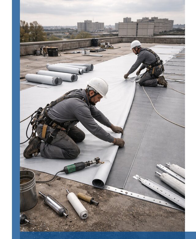 Монтаж мембранной кровли в Дмитрах для промышленных зданий