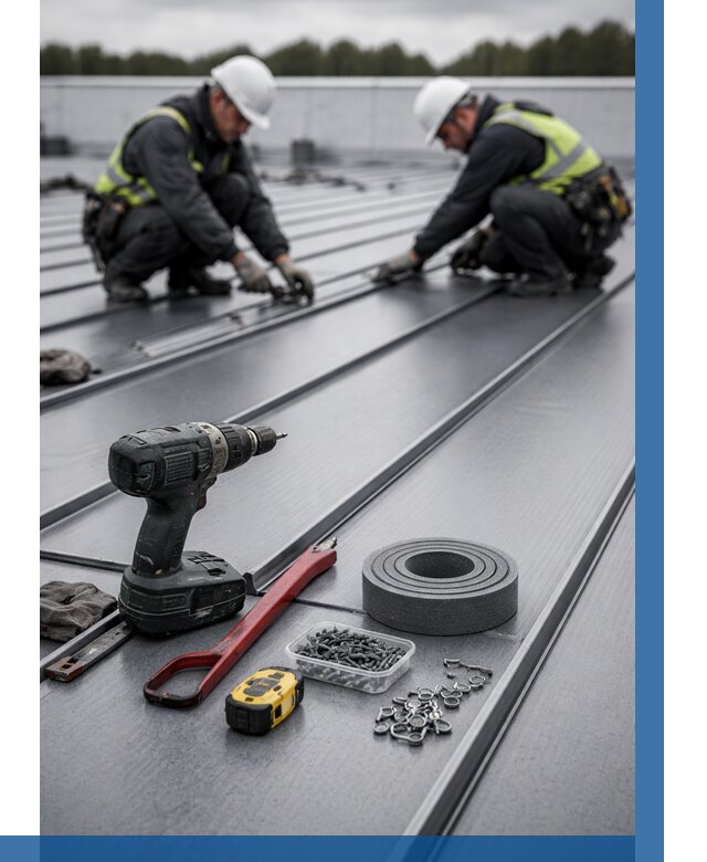 Монтаж фальцевой кровли в Дмитрах от 1930 р. | ВЫСОТНИК-Дмв