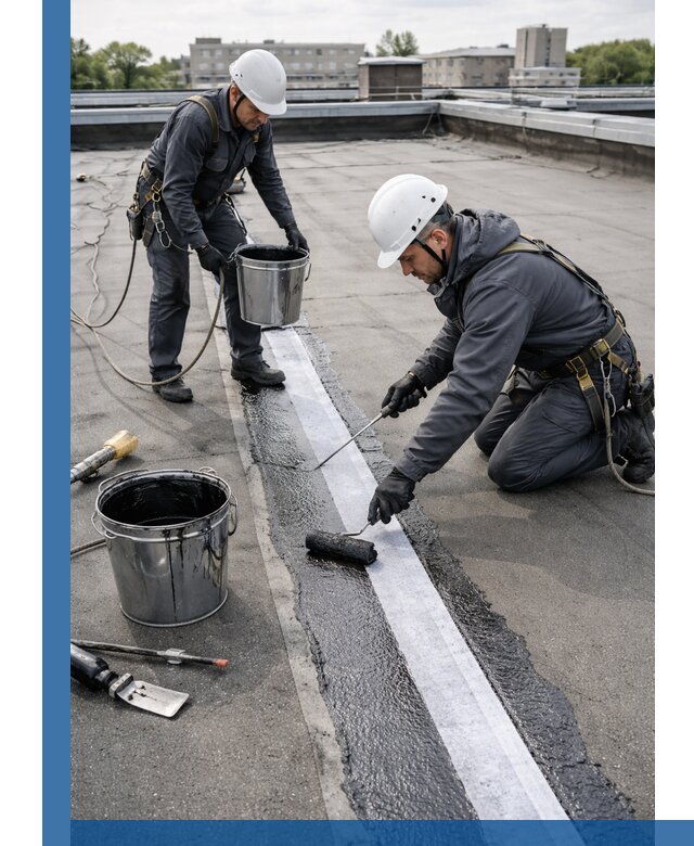 Гидроизоляция кровли мастикой в Дмитрах надежная защита