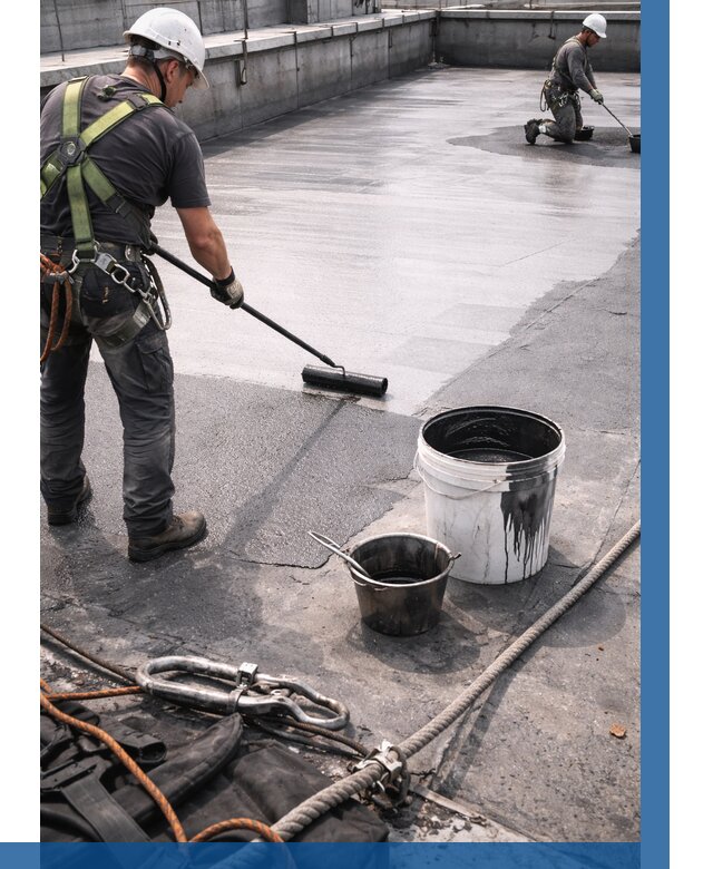 Гидроизоляция кровли жидкой резиной в Дмитрах от 536 р. | ВЫСОТНИК-Дмв