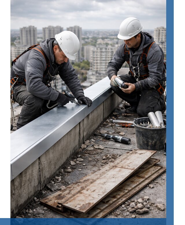 Замена парапетных крышек под ключ в Дмитрах от 1286 р. | ВЫСОТНИК-Дмв