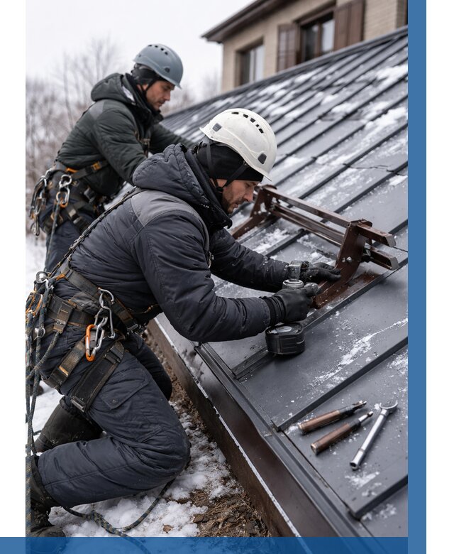 Монтаж снегозадержателей в Дмитрах от 482 р. | ВЫСОТНИК-Дмв