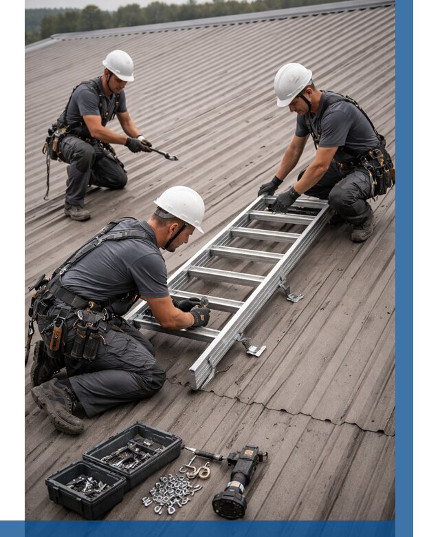 Монтаж кровельной лестницы в Дмитрах от 4824 р. | ВЫСОТНИК-Дмв