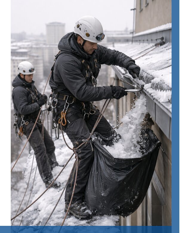 Аварийная очистка крыши в Дмитрах под ключ от 322 р. | ВЫСОТНИК-Дмв