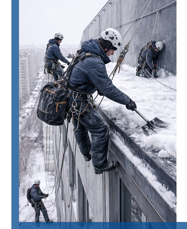 Абонентское обслуживание кровли зимой в Дмитрах регулярный уход