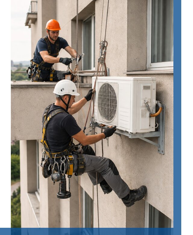 Монтаж внешнего блока кондиционера в Дмитрах от 6968 р. | ВЫСОТНИК-Дмв