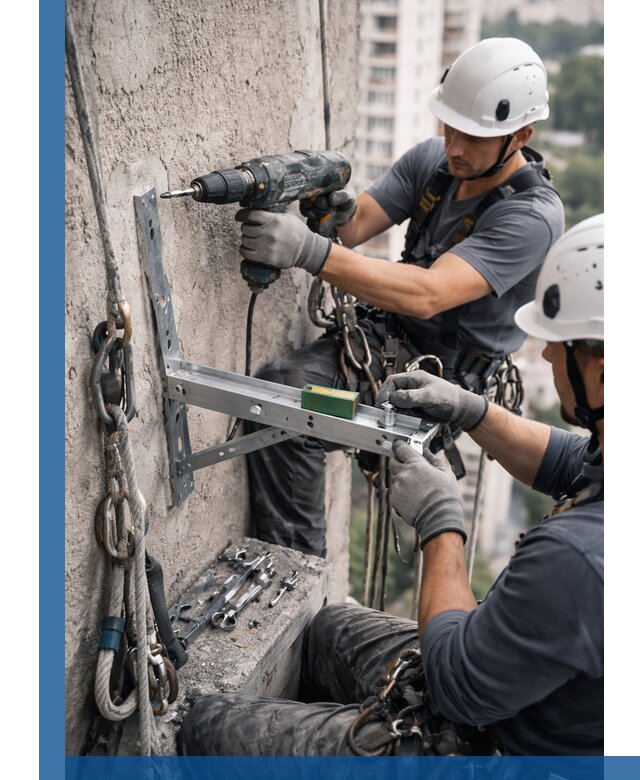 Установка кронштейнов кондиционера и крепежа в Дмитрах