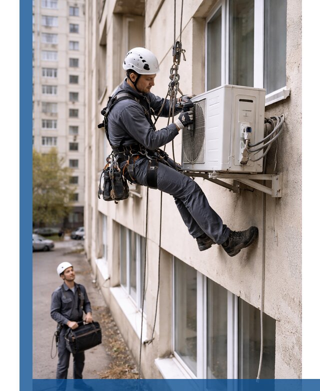 Демонтаж внешнего блока кондиционера в Дмитрах профессионально