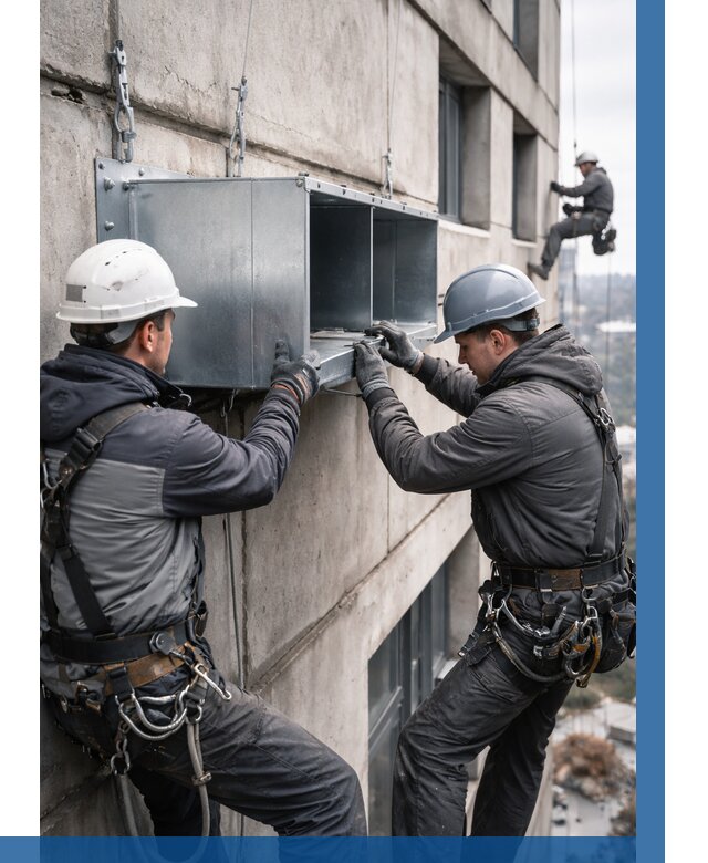 Монтаж вентиляционных коробов в Дмитрах от 3216 р. | ВЫСОТНИК-Дмв