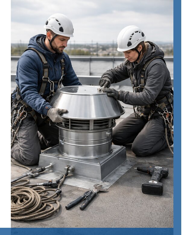 Установка дефлекторов на кровле в Дмитрах от 4824 р. | ВЫСОТНИК-Дмв