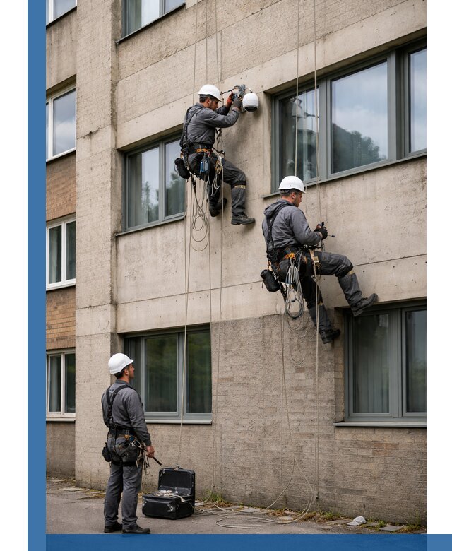 Монтаж фасадных камер видеонаблюдения в Дмитрах под ключ