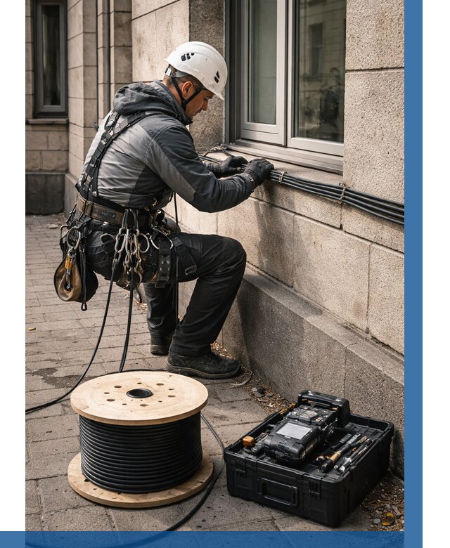 Прокладка оптоволоконного кабеля в Дмитрах от 858 р. | ВЫСОТНИК-Дмв