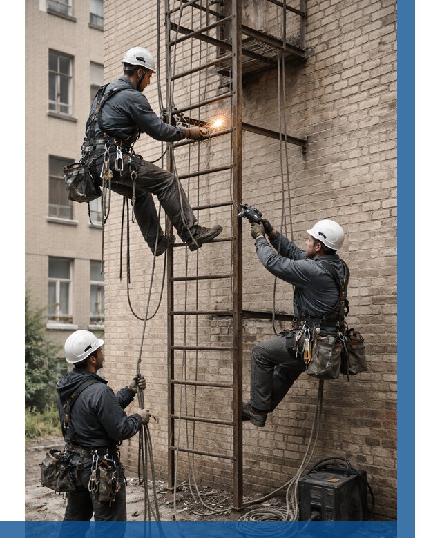 Ремонт пожарной лестницы в Дмитрах от 8040 р. | ВЫСОТНИК-Дмв