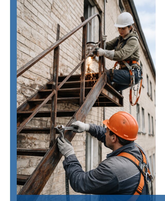 Ремонт и восстановление пожарных лестниц с выездом в Дмитрах
