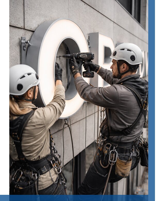 Монтаж световых букв в Дмитрах от 3216 р. под ключ ВЫСОТНИК-Дмв