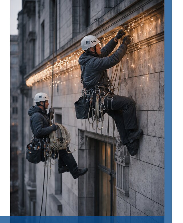 Монтаж новогодней иллюминации в Дмитрах от 9112 р. | ВЫСОТНИК-Дмв