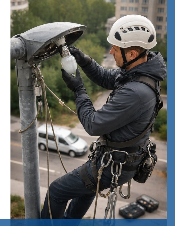 Замена ламп на высоте в Дмитрах от 2680 р. | ВЫСОТНИК-Дмв