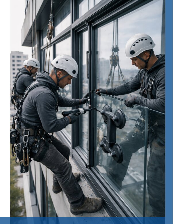 Витражное остекление зданий в Дмитрах от 3752 р. | ВЫСОТНИК-Дмв