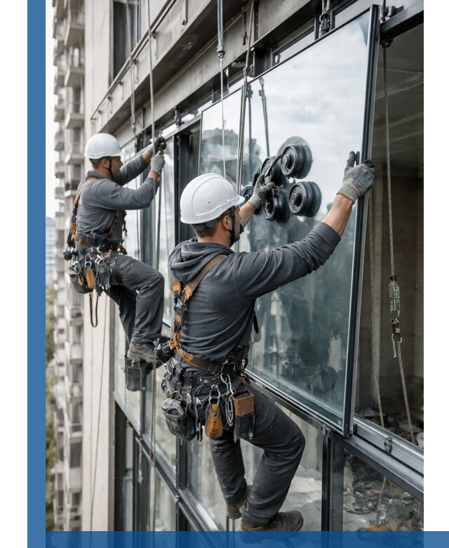 Витражное остекление фасадов и лоджий в Дмитрах под ключ