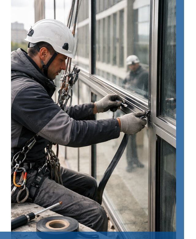 Ремонт витражных конструкций в Дмитрах от 3752 р. | ВЫСОТНИК-Дмв