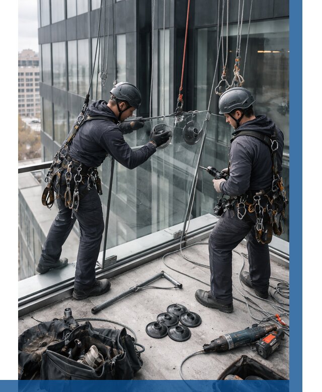 Монтаж стеклянных ограждений в Дмитрах от 2680 р. | ВЫСОТНИК-Дмв