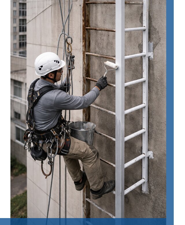 Покраска пожарных лестниц в Дмитрах от 4824 р. | ВЫСОТНИК-Дмв