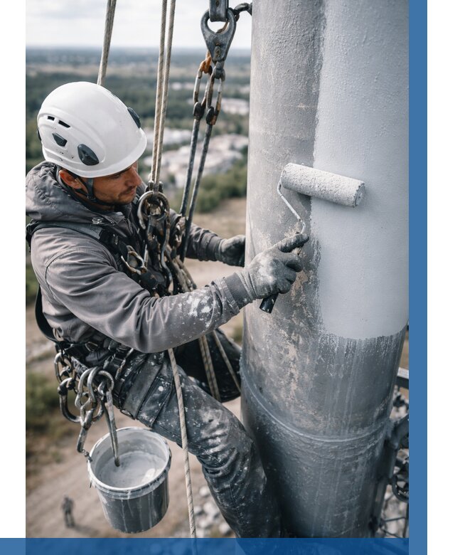 Покраска мачт связи под ключ в Дмитрах от 911 р. | ВЫСОТНИК-Дмв